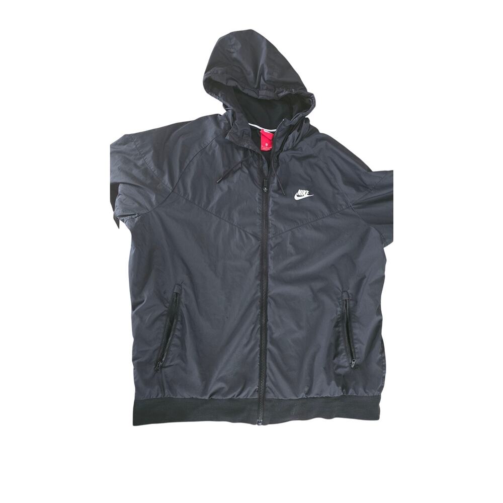 Nike Black Full-Zip Windbreaker Hoodie – Men’s Size XL